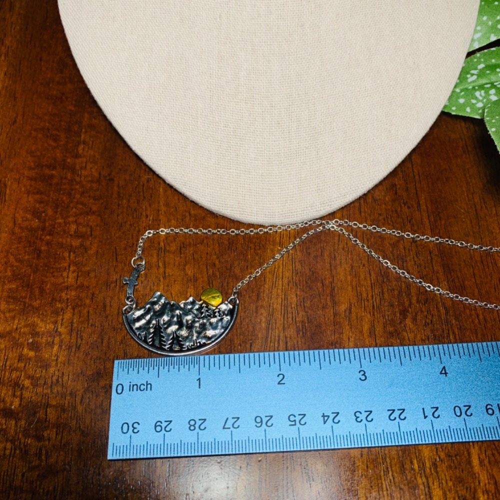 Sunrise/Sunset Mountain Range Necklace View 6